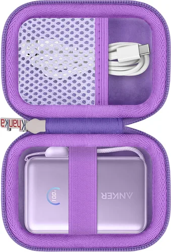Vista 10 de khanka Anker Nano Cargador portátil, 10,000mAh 45W Max Compact Power Bank Case, carcasa de viaje dura compatible con Anker Nano 45W 10000mAh Power