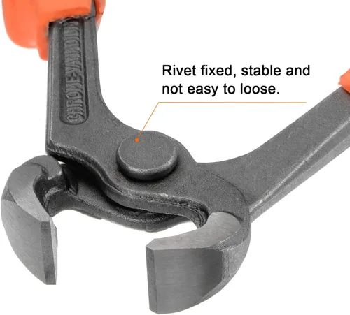 Vista 5 de HARFINGTON Alicates de corte de extremo de 6 pulgadas, alicates extractores de uñas con mango de PVC naranja negro para manualidades de bricolaje