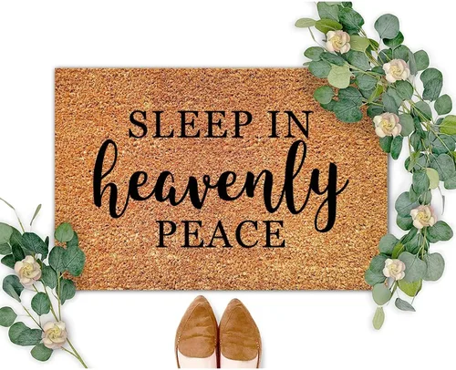 Vista 16 de SILYHEART The Violence of The Wicked Will Drag Them Away Coir Mat Doormats Motivational Quote Rustic Weather Resistant Non Slip Mat for Front Porch