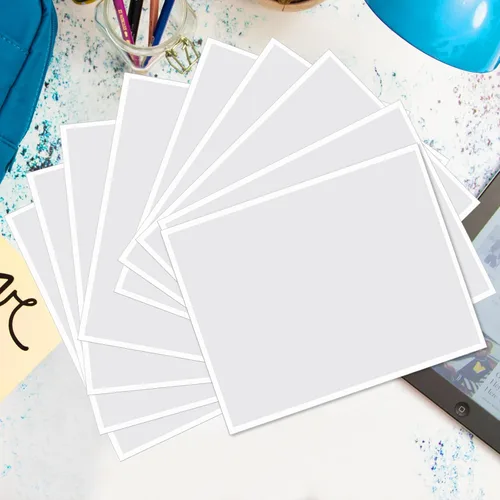 Vista 7 de 100 bolsillos autoadhesivos para exhibición, fundas de papel de 8.5 x 11 pulgadas, protectores de pared y comunicaciones de puerta, protector