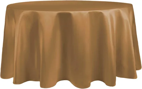 Vista 30 de Ultimate Textile Mantel redondo de satén nupcial de 60 pulgadas, se adapta a mesas de menos de 60 pulgadas de diámetro, berenjena morado berenjena