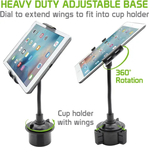 Vista 5 de Cellet Soporte de portavasos multiángulo: agarre seguro para tu tableta o teléfono inteligente con compatible con Apple iPad Pro iPhone 15 14 13 Pro