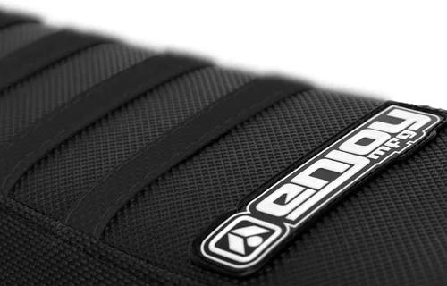 Vista 2 de Enjoy Mfg Funda de asiento compatible con KTM SX85 SX 85 2006-2012 - All Black/Black Ribs #89