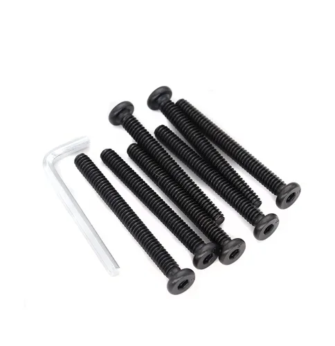 Vista 10 de cSeao Tornillos de cabeza Allen con llave hexagonal, color negro, 1/4-20 x 1-1/2 pulgadas, 12