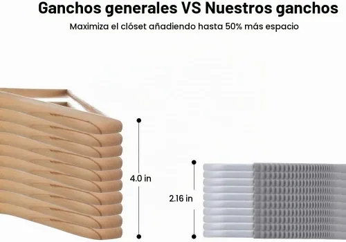 Vista 4 de OIKA Paquete de 30 perchas de plástico para ropa, color gris Construcción de plástico ABS, agarre antideslizante, ganchos giratorios de 360°, perfil