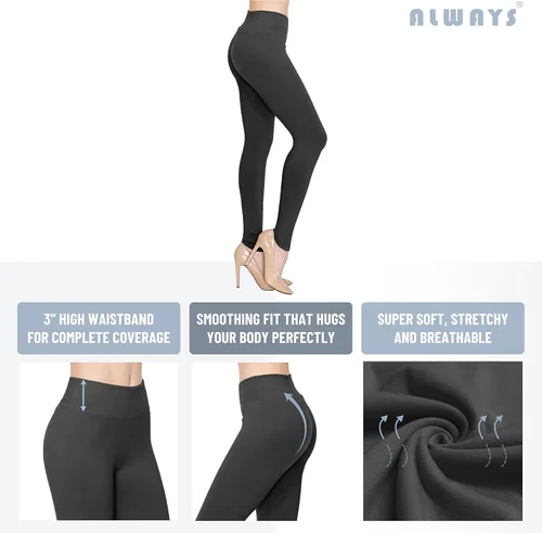 Vista 6 de Always Leggings para Mujer de Alta Cintura - suaves de elastano para entrenamientos y yoga