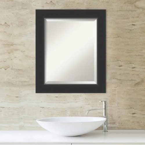 Vista 5 de Amanti Art Bathroom Mirror for Over Sink, Vanity Mirror, Wood Frame, Hangs Horizonally and Vertically, Bathroom Wall Decor, Beveled Edge