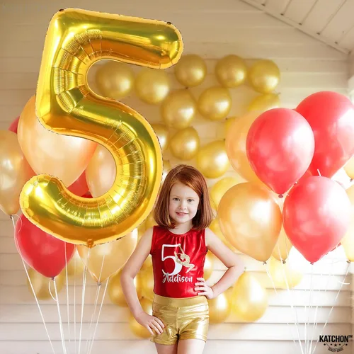 Vista 1098 de KatchOn Globo negro del número 1 de 40 pulgadas, globo de feliz cumpleaños Large Mylar Number One Balloon for 1st Birthday Decorations, Foil