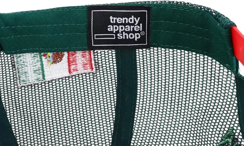 Vista 7 de Trendy Apparel Shop XXL Hecho En Mexico Eagle 3D Bordado Flatbill Snapback Mesh Cap