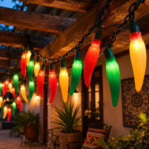 Vista 11 de Tira de luces de estrellas rojas, blancas y azules, 8.5 pies, luces de decoración del 4 de julio con 10 luces rojas, blancas y azules, tira de luces