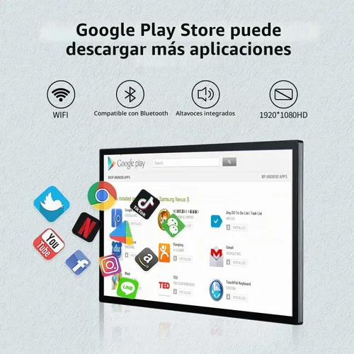 Vista 3 de Monitor interactivo de pantalla táctil de 32 pulgadas, tablero inteligente con pantalla 16:9 1080P, pantalla táctil Android 11, pizarra electrónica