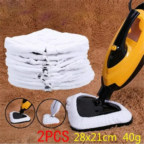 Vista 2 de 2 unids lavable Triangular vapor microfibra fregona pad cubierta reemplazo piso bonnets para H20 S302 X5