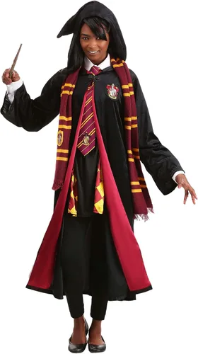 Vista 5 de Harry Potter Plus Size Robe, Deluxe Hogwarts House Themed Robes for Adults, Wizarding World Costume