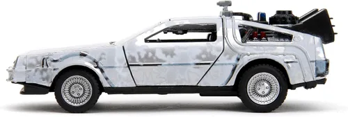 Vista 3 de Jada Volver al futuro 1:32 Time Machine Frost - Coche fundido a presión, juguetes para niños y adultos