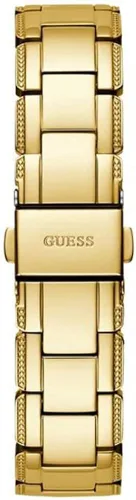 Vista 4 de GUESS US Womens Gold-Tone Transparent Analog Watch