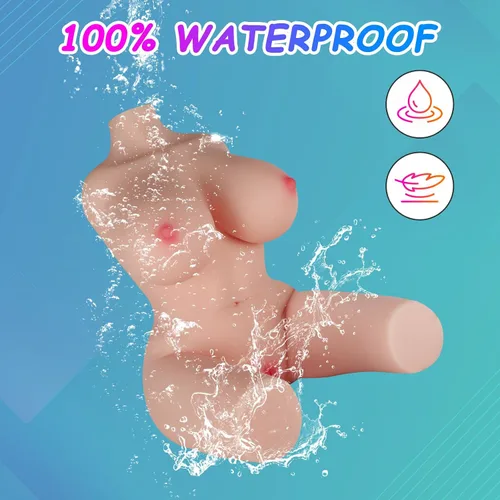 Vista 7 de Juguetes sexuales masculinos de 35 libras para hombres, muñeca sexual realista con torso flexible, textura de piel de cuerpo completo, trasero