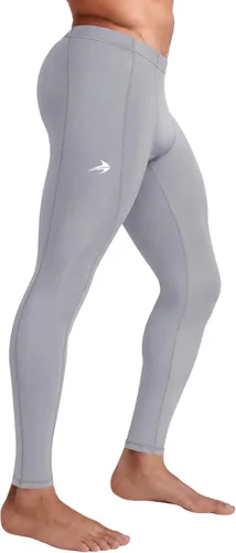 Vista 13 de CompressionZ Pantalones de compresión para hombre, para entrenamiento, deportes Leggings de capa base para correr Negro