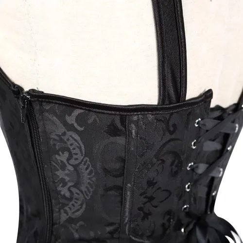 Vista 4 de Steampunk Corsé, Vestido para Mujer, Bustier, Lencería, Falda, Conjunto Gótico, traje de pirata