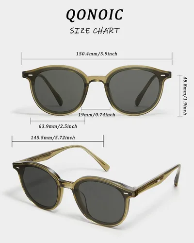 Vista 6 de Gafas de sol redondas retro para mujer, estilo vintage, clásicas, con protección UV
