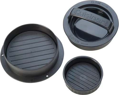 Vista 5 de Cuisinart Prensa de hamburguesas rellena 3 en 1, máquina antiadherente para hacer hamburguesas rellenas, accesorio para parrilla para hacer