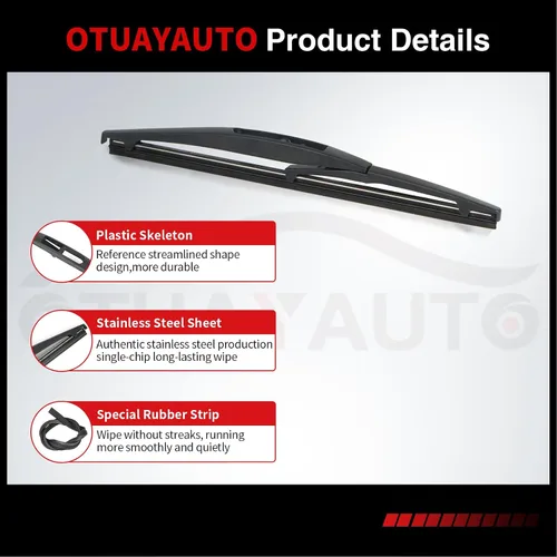 Vista 2 de OTUAYAUTO Escobilla de limpiaparabrisas trasera de 10 pulgadas H250 de repuesto para Honda HRV 2016-2022, Mitsubishi Outlander Sport 11-22, Infiniti