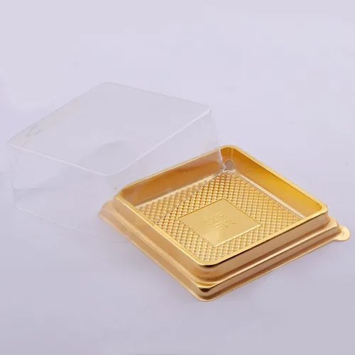 Vista 7 de 50 Piezas Cajas Mini para Pastel de 3.5 Pulgadas, Recipiente de Plástico Transparente para Cupcakes para Magdalenas, Galletas, Pasteles de Luna