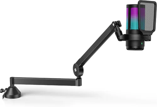 Vista 8 de InnoGear Brazo de Micrófono de Perfil Bajo, Soporte de Brazo de Micrófono Giratorio de 360°, Brazo Articulado de Micrófono de Escritorio Plegable