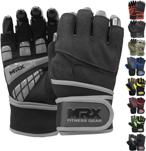 Vista 27 de MRX - Guantes de levantamiento de pesas para hombres, guantes de entrenamiento para hombre, guantes de levantamiento de muñeca, guantes de gimnasio