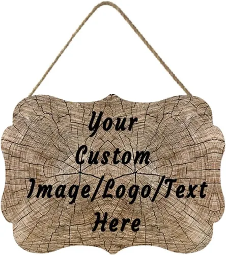 Vista 6 de Letrero de bienvenida de madera personalizado para puerta delantera, letrero personalizado para el hogar, decoración de puerta con imagen/texto COL-7