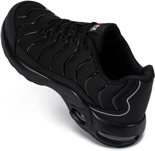 Vista 8 de LARNMERN Zapatos deportivos con punta de acero con amortiguación de aire para hombres y mujeres, ligeros, a prueba de pinchazos, zapatos