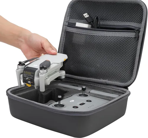 Vista 2 de Bolsa de almacenamiento para DJI Mini 4K-Hard Shell Estuche de transporte de viaje compatible con DJI Mini 4K/2/2 SE Drone y accesorios