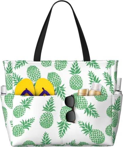 Vista 19 de Bolsa de playa para mujer, bolsa de playa impermeable y a prueba de arena con bolsa húmeda, bolsa de viaje grande para viajes de fin de semana