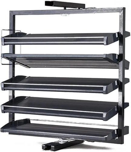 Vista 13 de Organizador de zapatos giratorio de 360° de metal para armario de zapatos, organizador vertical para armario de dormitorio pequeño, almacenamiento