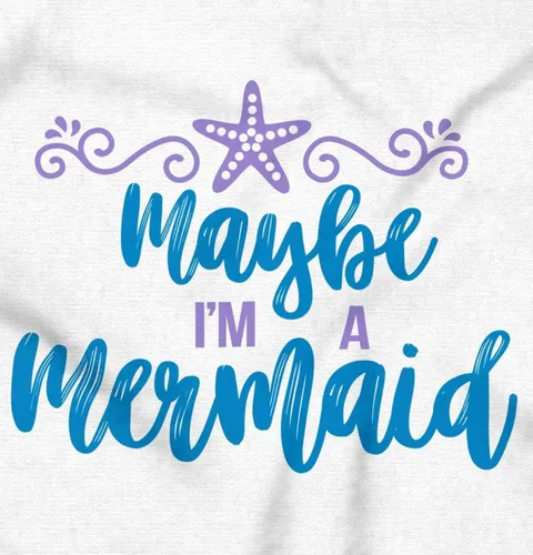 Vista 2 de Camiseta para niñas con texto en inglés "I'm A Mermaid Cute Daughter Beach Day
