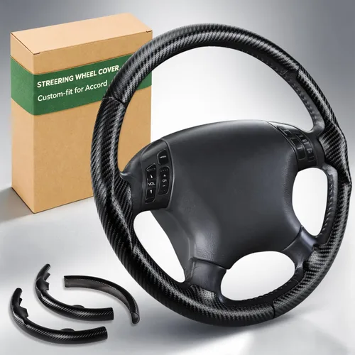 Vista 15 de Aimato Funda de volante personalizada para Honda Accord 2013-2017/Pilot 2016-2018/Crosstour 2013-2015, delgada, antideslizante, resistente a