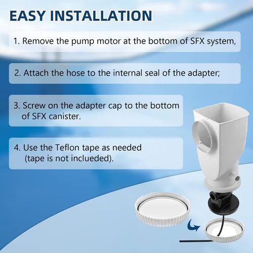Vista 6 de Kit de conversión de repuesto para bombas de desnatador Summer Waves SFX1000 SFX1500 SFX600 SFX1500S, equipo de conversión compatible con bomba