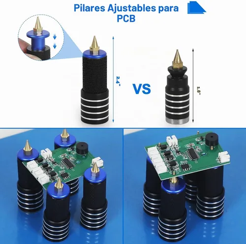 Vista 6 de Toolour Manos magnéticas que ayudan a soldar herramientas de tercera mano con luz extractora de humos de soldadura, abrazadera de tornillo