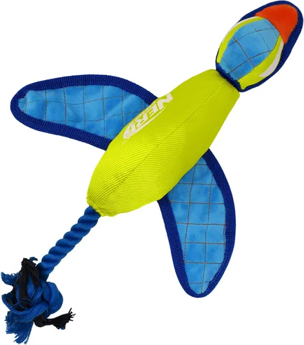 Vista 7 de Nerf Dog gran pato de nylon de lanzamiento con diseño interactivo, azul (3473), para todas las tallas de raza