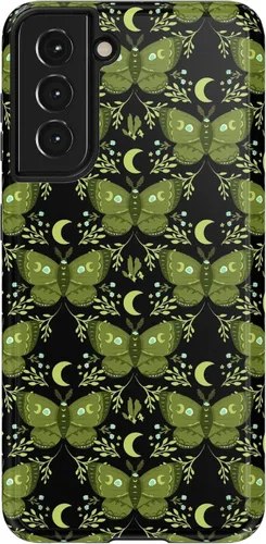 Vista 129 de Casely Funda para Galaxy S9 Postura de cadáver Yoga de esqueleto Diseño protector delgado esencial de doble capa