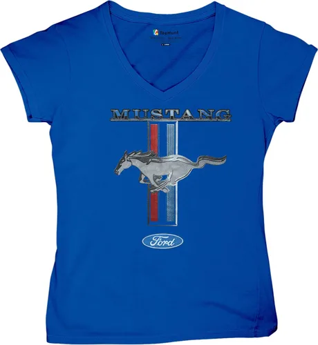 Vista 8 de Ford Mustang Classic - Camiseta con cuello en V para mujer GT Cobra Boss 302 Mach 1