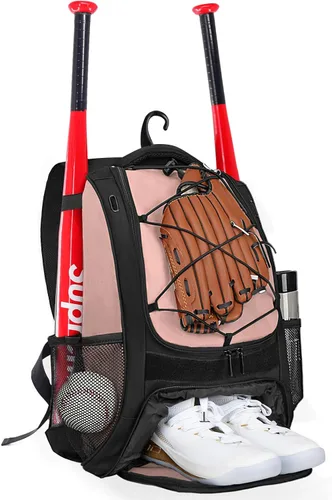 Vista 11 de Goloni Softball bag,Baseball Bag with Shoes Compartment and 2 Bat Holders Gris