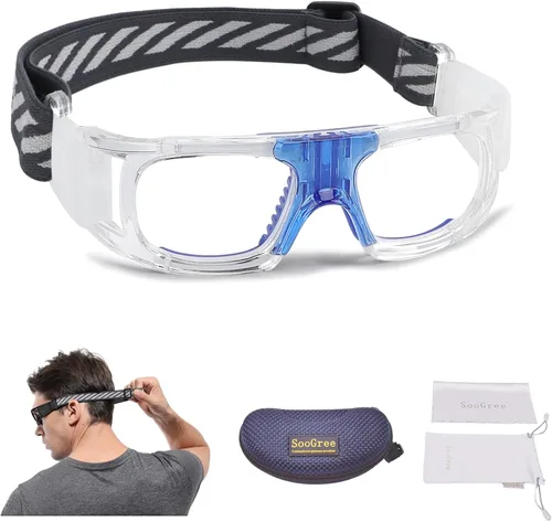 Vista 15 de SooGree Gafas deportivas para hombre, gafas protectoras antivaho para baloncesto