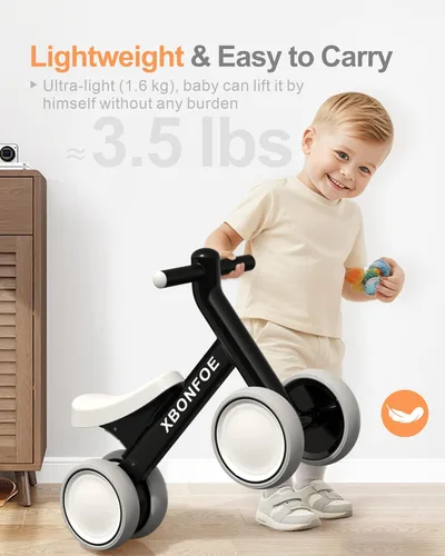 Vista 3 de Baby Balance Bike for 1 Year Old Boys Girls, 10-24 Month Toddler Balance Bike, Baby Bike with No Pedal 4 Silence Wheels, First Ride on Toys with