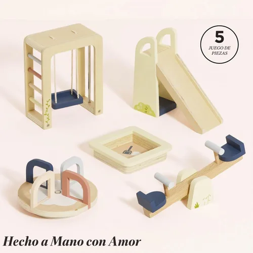 Vista 2 de Le Toy Van Juego de muebles de exterior de casa de muñecas de madera