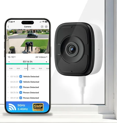 Vista 10 de LongPlus Cámara de la ventana de 5MP 3K para la seguridad casera, cámara
