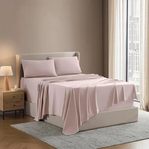 Vista 21 de Nestl - Juego de sábanas tamaño individual, sábanas de cama, color blanco, bolsillo profundo de 3 piezas 01-Blanco