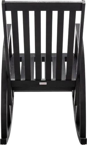 Vista 5 de SAFAVIEH Outdoor Collection Clayton - Mecedora de madera de acacia negra Negro