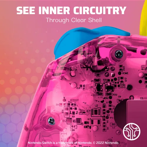 Vista 2 de PDP Gaming Rock Candy Wired Power Nintendo Switch Pro Controller, Officially Licensed Lite/OLED Compatible Gamepad, Super Mario Brothers - Bubblegum