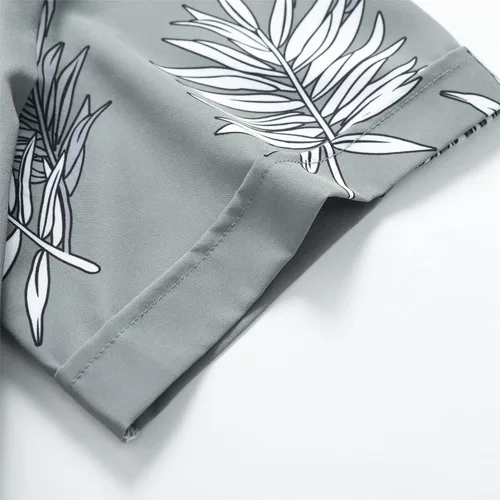 Vista 7 de SheLucki - Camisa hawaiana para hombre, unisex, casual, manga corta, con botones y estampado de sombra de palmeras, para el verano y la playa