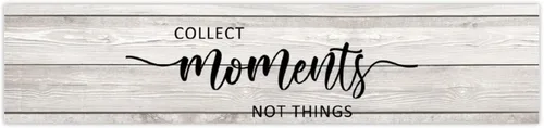 Vista 2 de Collect Moments Not Things - Placa de pared de palé de madera, letrero de 4 x 18 pulgadas, cita motivacional positiva, arte de pared positivo, placa